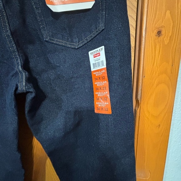 Rustler Men's Dark Blue Regular Boot Jeans - Picture 2 of 8